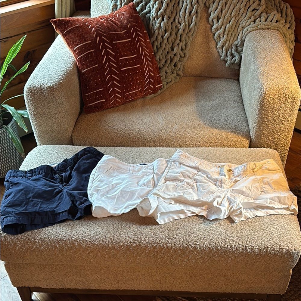 Navy and White Shorts Set